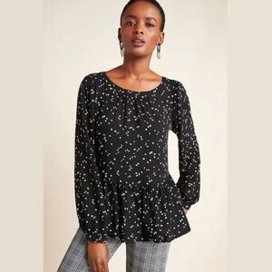 Anthropologie Maeve Cheyenne Peplum Blouse